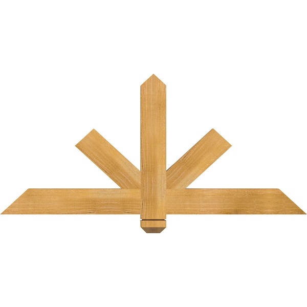 Ekena Millwork Kennewick Rough Sawn Timber Gable Bracket, Western Red Cedar, 48"W x 22"H x 2"D x 4"F, 11/12 Pitch GBW048X22X0204KEN00RWR - main